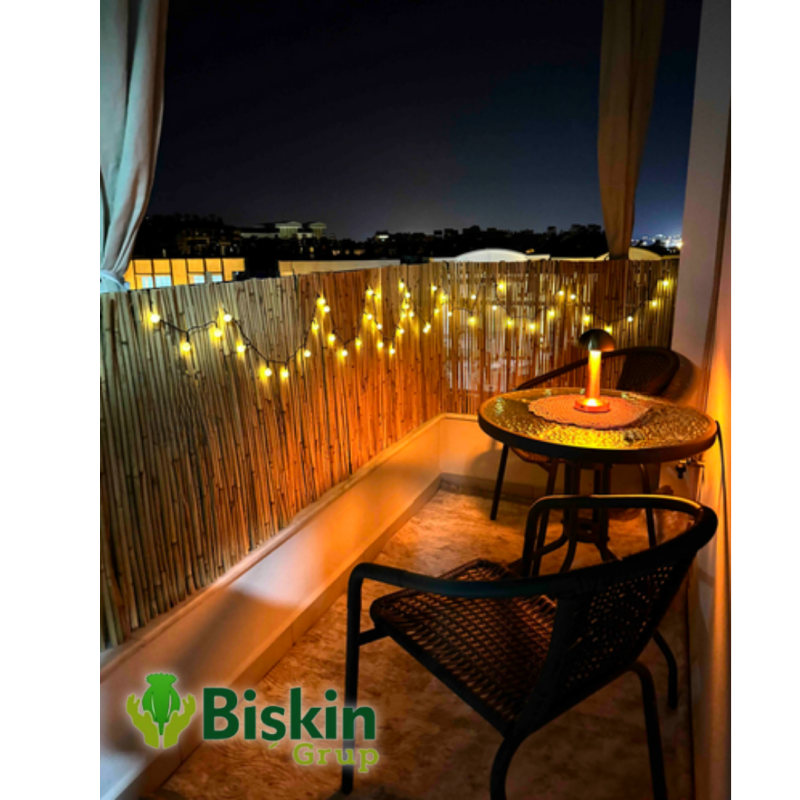 Doğal 110CM Yükseklik Bambu Kamış Hasır Çit Dekoratif Bahçe Balkon ve Duvar Çiti Reed Fence