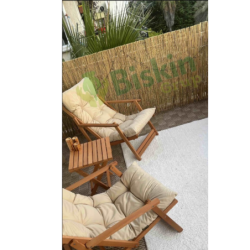 Doğal 125CM Yükseklik Bambu Kamış Hasır Çit Dekoratif Bahçe Balkon ve Duvar Çiti Reed Fence