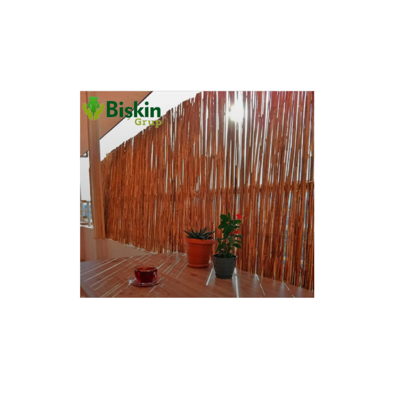 Doğal 135CM Yükseklik Bambu Kamış Hasır Çit Dekoratif Bahçe Balkon ve Duvar Çiti Reed Fence