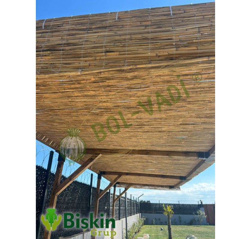 Doğal 180CM Yükseklik Bambu Kamış Hasır Çit Dekoratif Bahçe Balkon ve Duvar Çiti Reed Fence