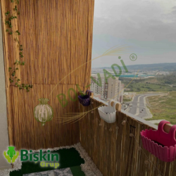 Doğal 220CM Yükseklik Bambu Kamış Hasır Çit Dekoratif Bahçe Balkon ve Duvar Çiti Reed Fence