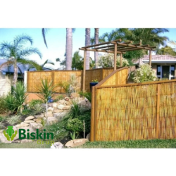 Doğal 125CM Yükseklik Bambu Kamış Hasır Çit Dekoratif Bahçe Balkon ve Duvar Çiti Reed Fence