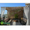 Doğal 185CM Yükseklik Bambu Kamış Hasır Çit Dekoratif Bahçe Balkon ve Duvar Çiti Reed Fence