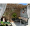 Doğal 220CM Yükseklik Bambu Kamış Hasır Çit Dekoratif Bahçe Balkon ve Duvar Çiti Reed Fence